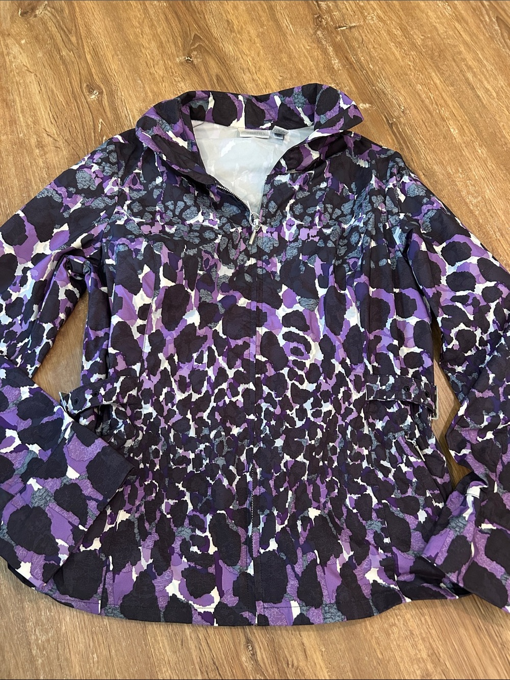 Zenergy by Chico's  Zip Jacket in Purple & Black